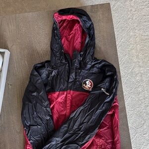 Columbia FSU Black and Red Raincoat